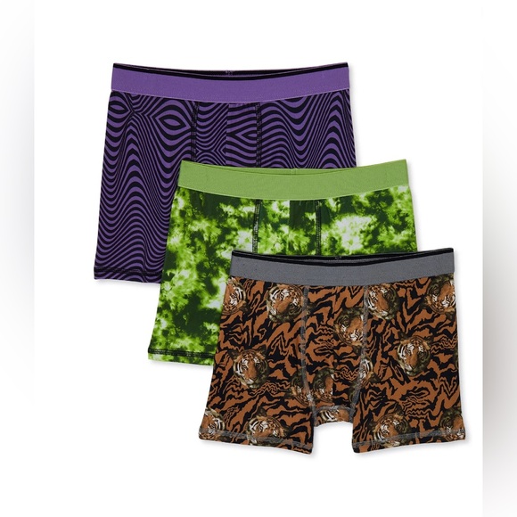 77. Wonder Nation Boys Boxer Brief Tiger Underwear, 3-Pack - Picture 1 of 4